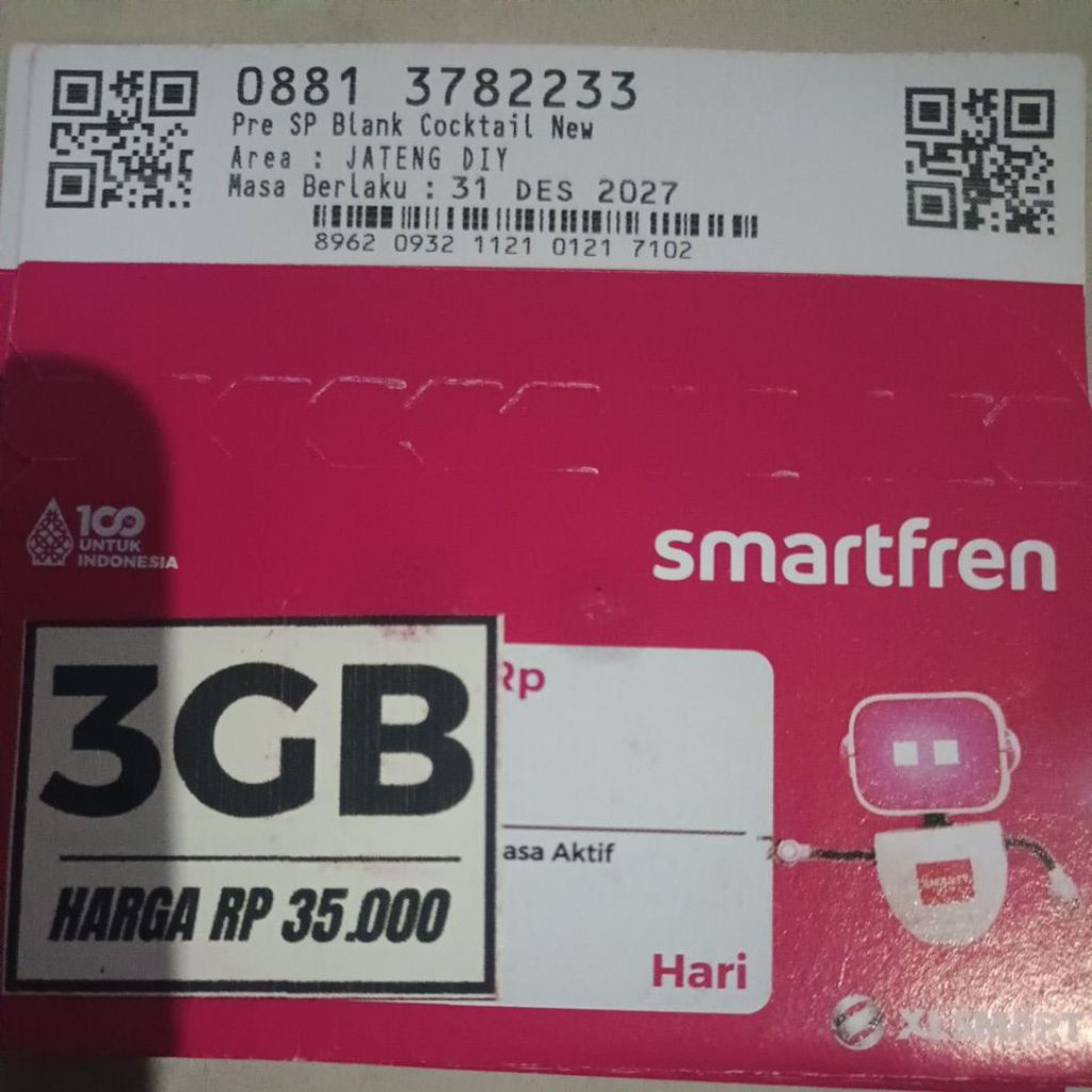 NOMER SMARTFREN 3GB 11DIGIT