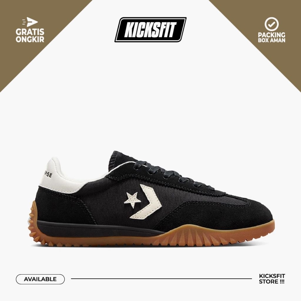 Sepatu Converse Run Star Trainer Black Gum Original Global