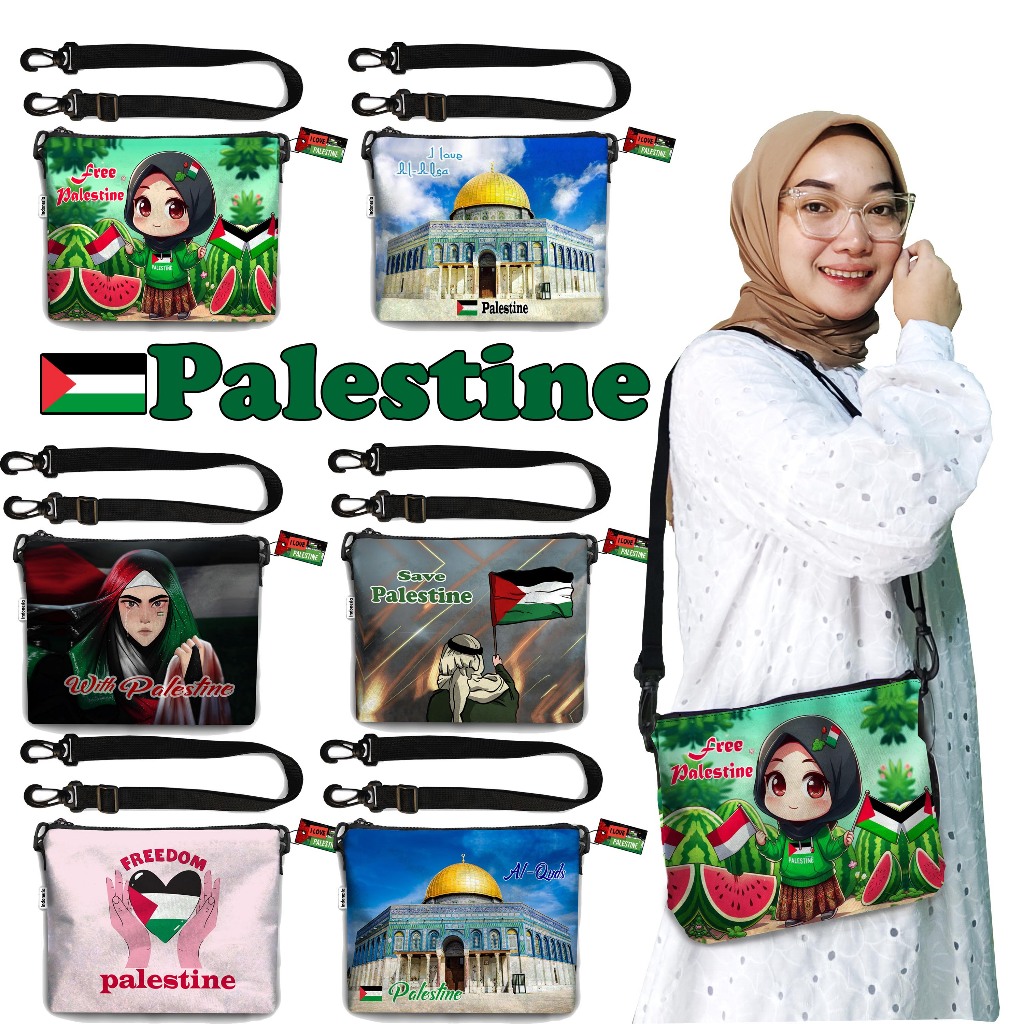 SLING BAG PALESTINA, TAS SELEMPANG TEMA PALESTINA