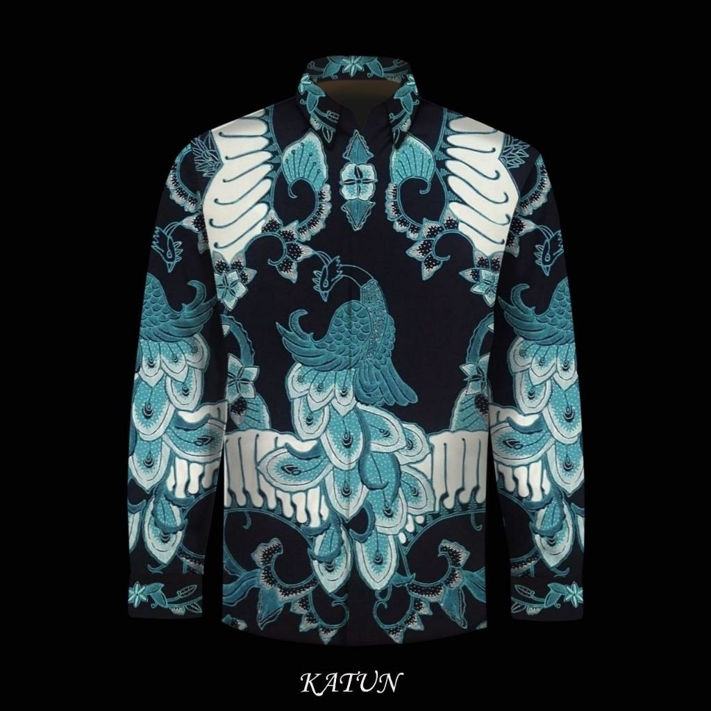 kain batik tulis pria bahan katun warna hitam hijau