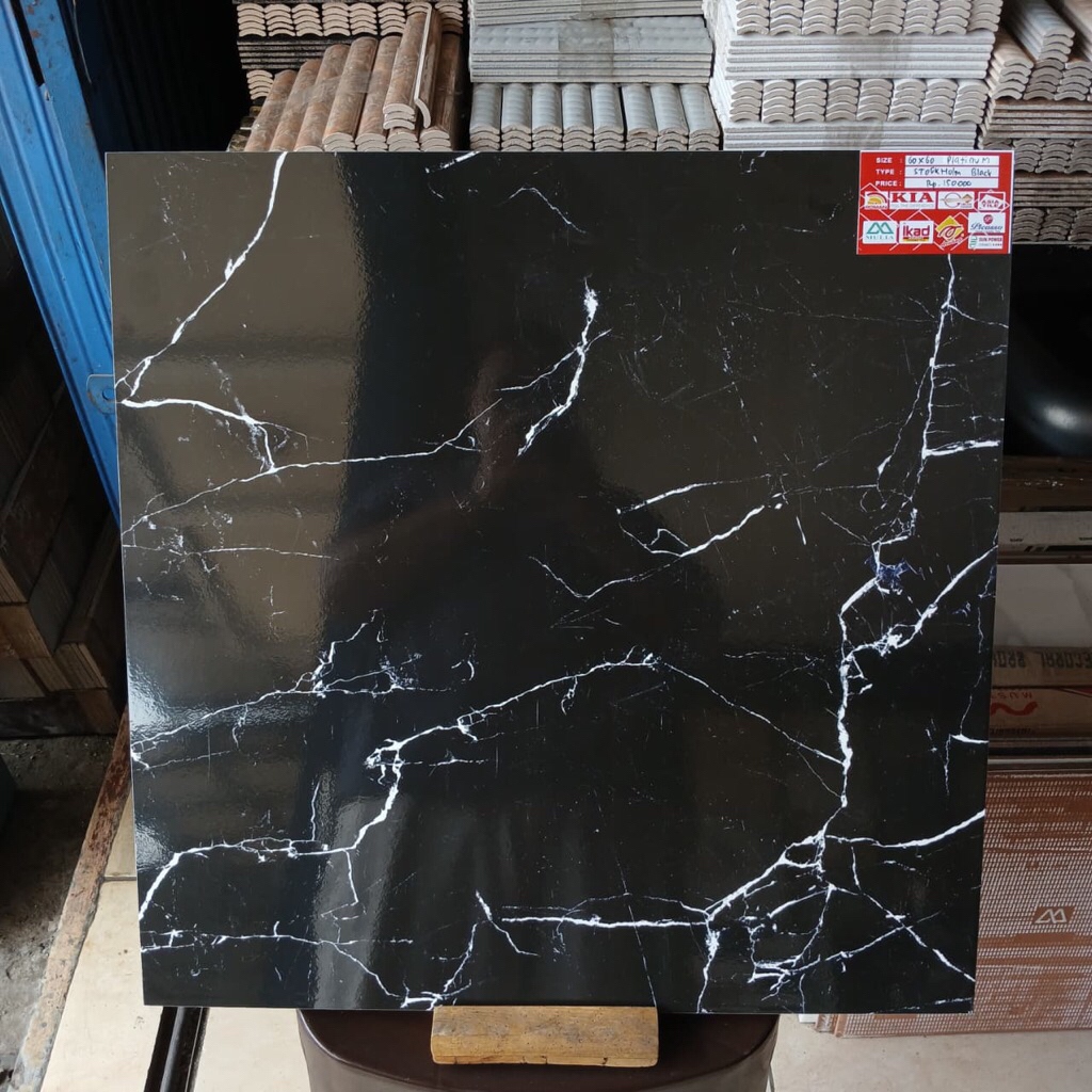 KERAMIK CUTTING 60X60 STOCKHOLM BLACK | GLOSSY