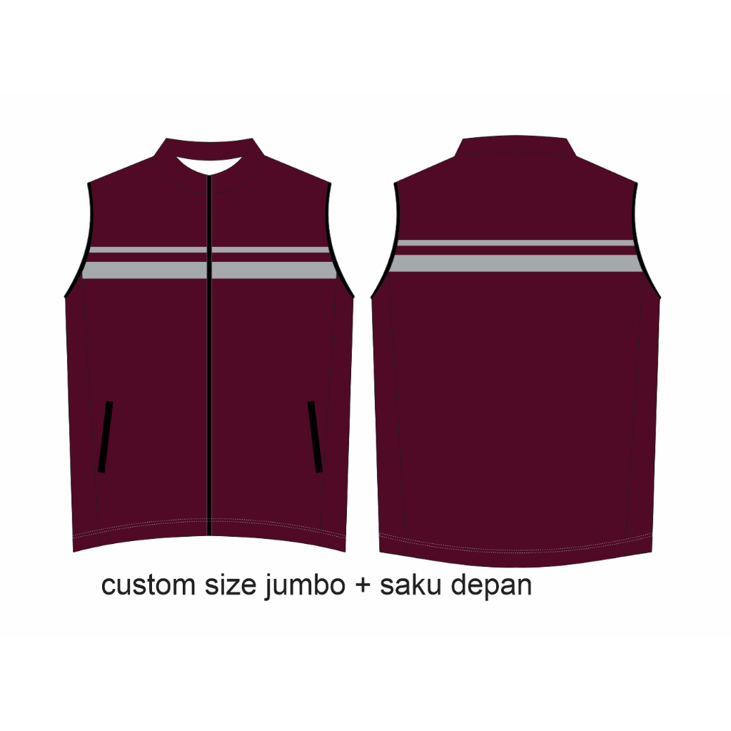 JSB SPORTWEAR | vest rompi sepeda | rompi olahraga bahan parasut pria wanita fullprinting - VST01