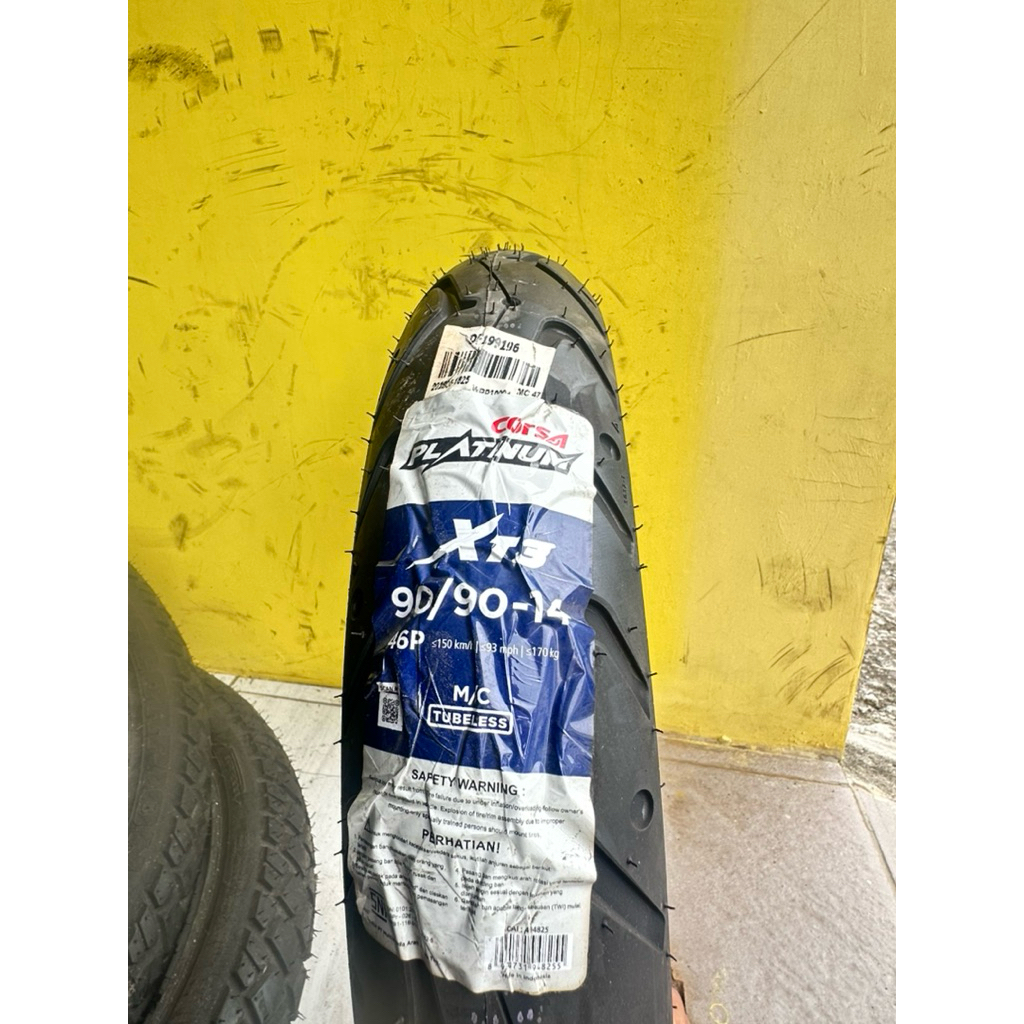 Ban ring 14 90/90 Corsa PLATINUM XT3 TUBLES thn 2025