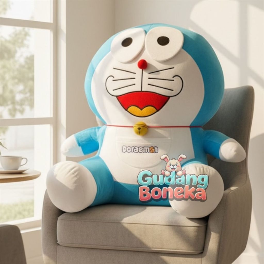 Boneka Doraemon Duduk Jumbo Velboa - Boneka Doraemon Jumbo