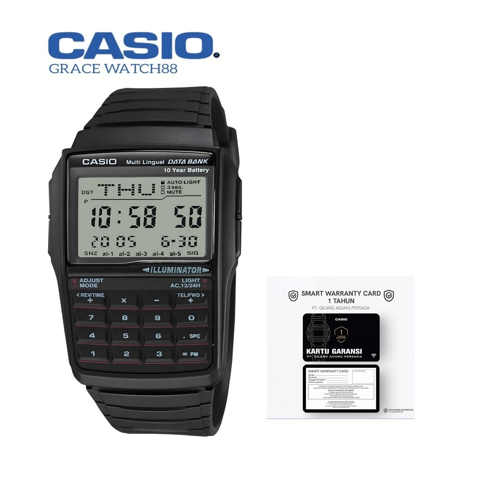Jam tangan CASIO Calculator DBC-32-1ADF Casio data Bank Casio Calculator