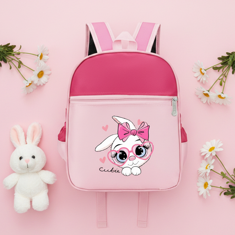 Tas Punggung Anak SD TK Karakter kelinci Lucu Warna Pink Soft