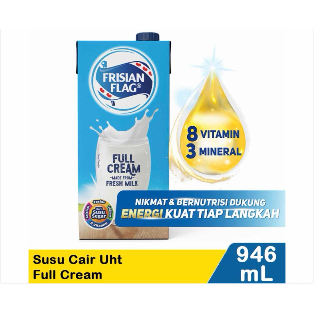 Frisian Flag Susu Cair UHT Full Cream 946 ml