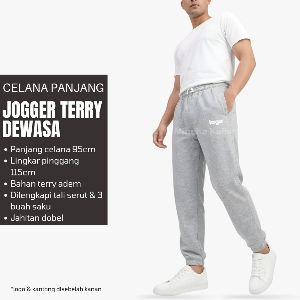 Celana Panjang Jogger Pants Pria Wanita Baby Terry Premium Training Olahraga Baby Terry Dewasa Panja
