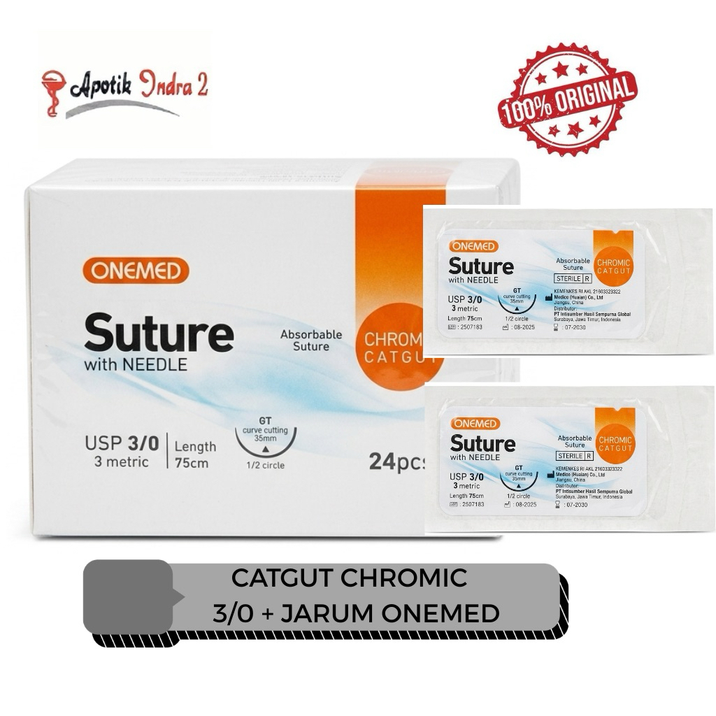 CATGUT CHROMIC 3/0 + JRM ONEMED