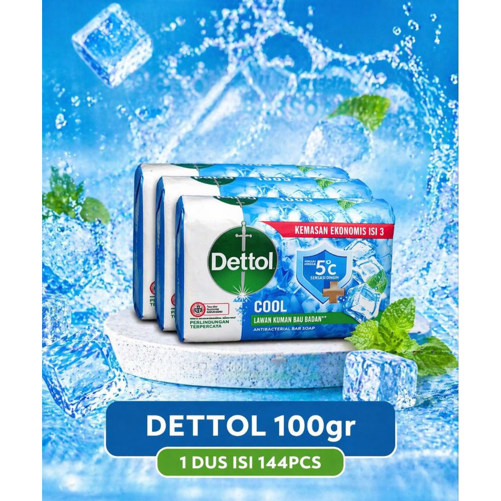 SABUN DETTOL 100GR 1 DUS ISI 144PCS