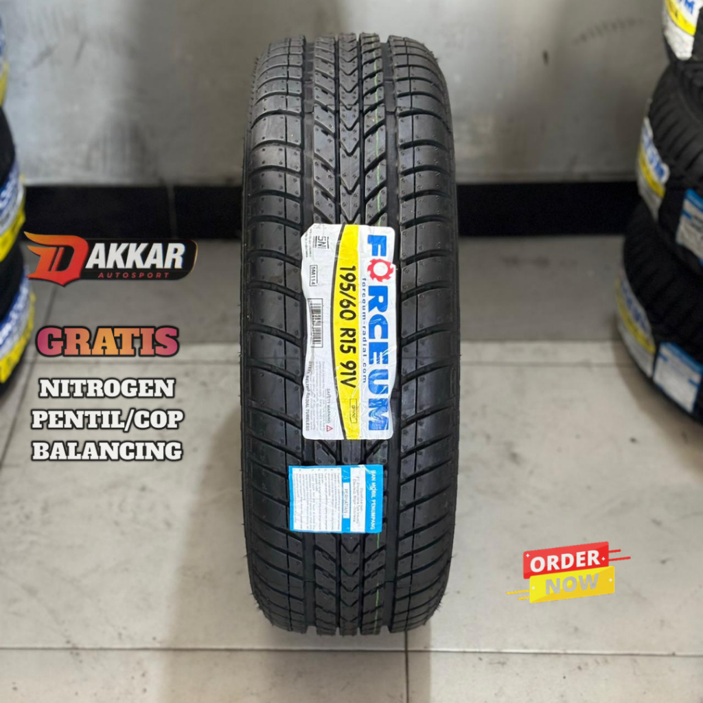 BAN MOBIL FORCEUM 195 60 R15 TUBELES BAN RADIAL TUBLES 195/60 RING 15 FORCEUM D600