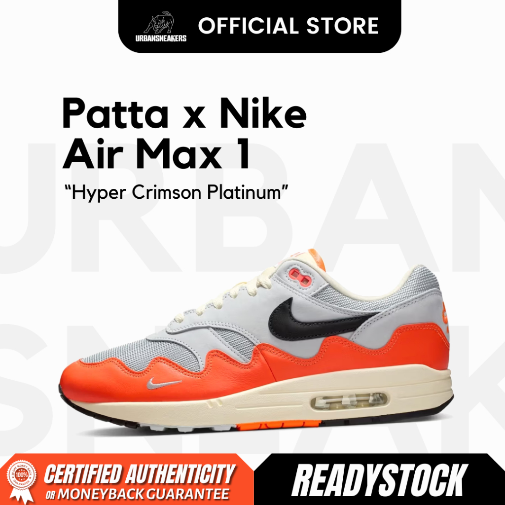 Nike Air Max 1 x Patta Waves Hyper Crimson Pure Platinum | II7055 800
