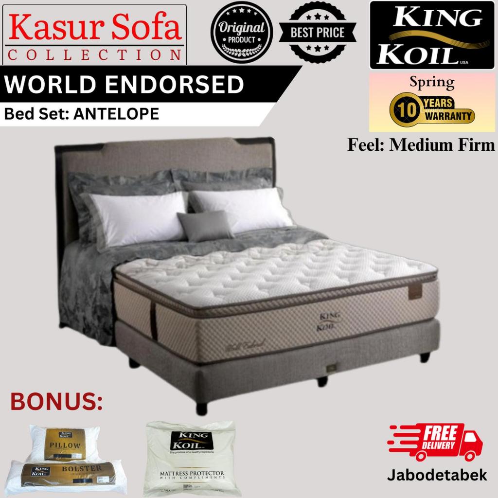 Full Set King Koil World Endorsed Antelope Kasur/Matrass/Mattress/Springbed KingKoil (Medium Firm)