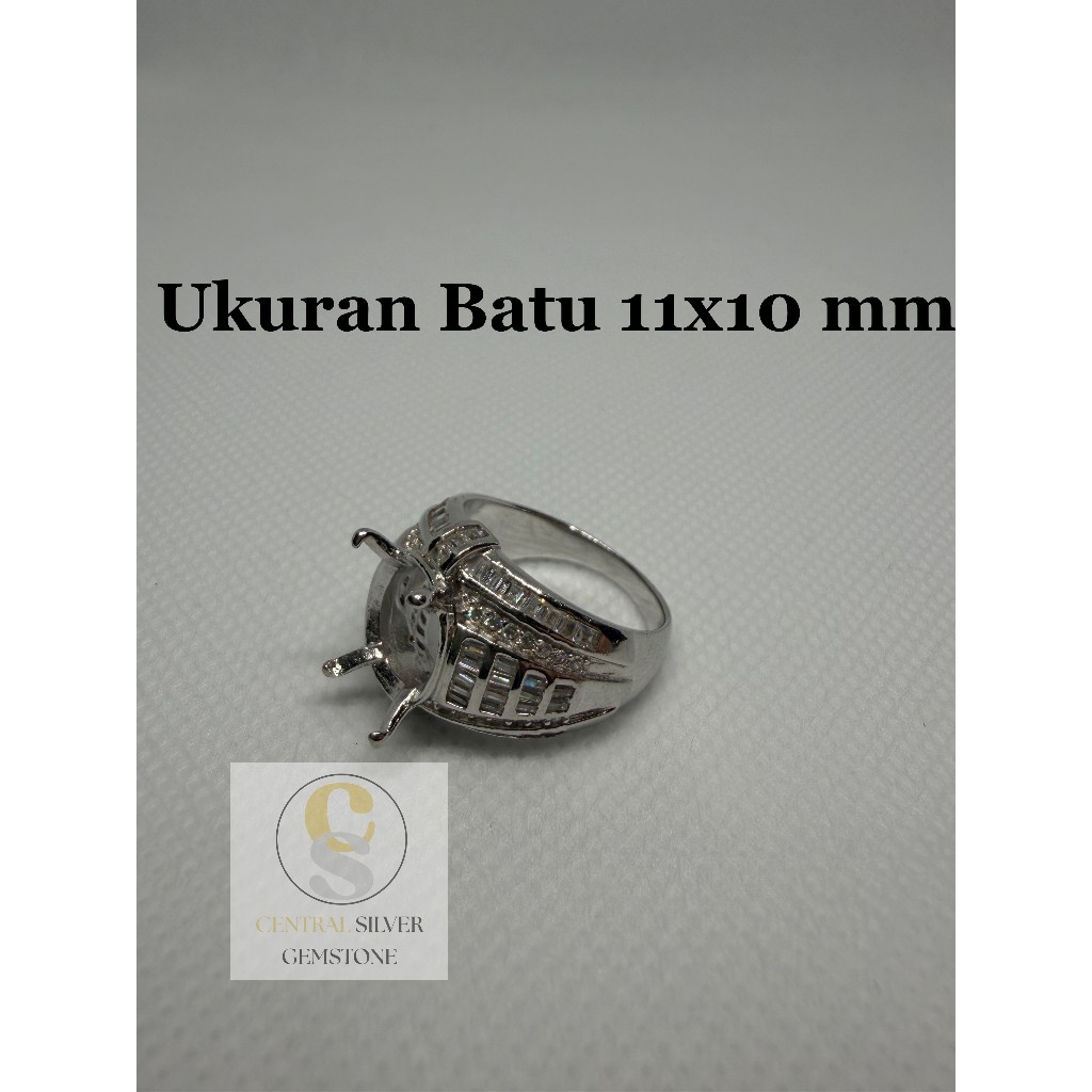 Emban Cincin Silver 925 Pria untuk batu akik berbagai variasi