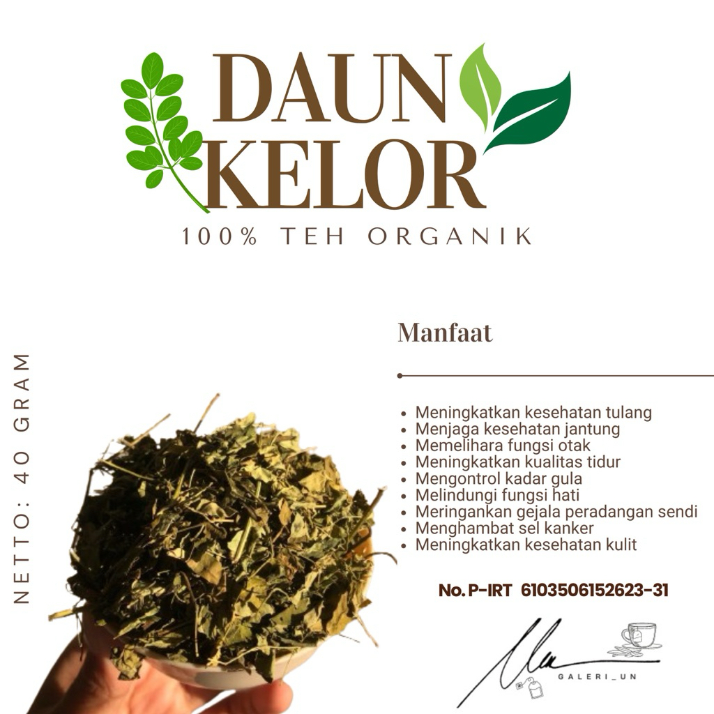 Daun Kelor kering (TEH DAUN KELOR) 25 gram
