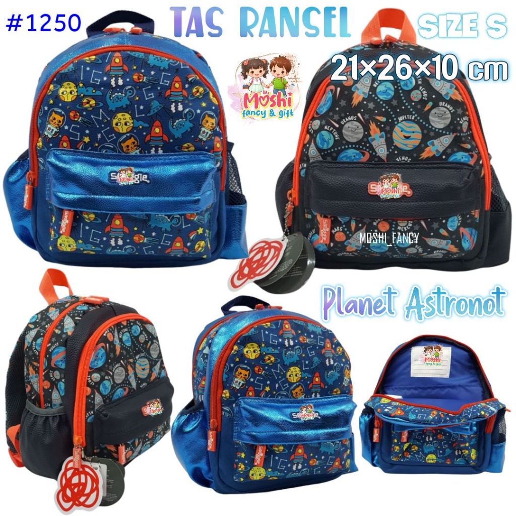Tas Anak PAUD Astronot dan Planet / Tas Ransel Astronot / Junior Ransel Roket Luar Angkasa / Tas Sek