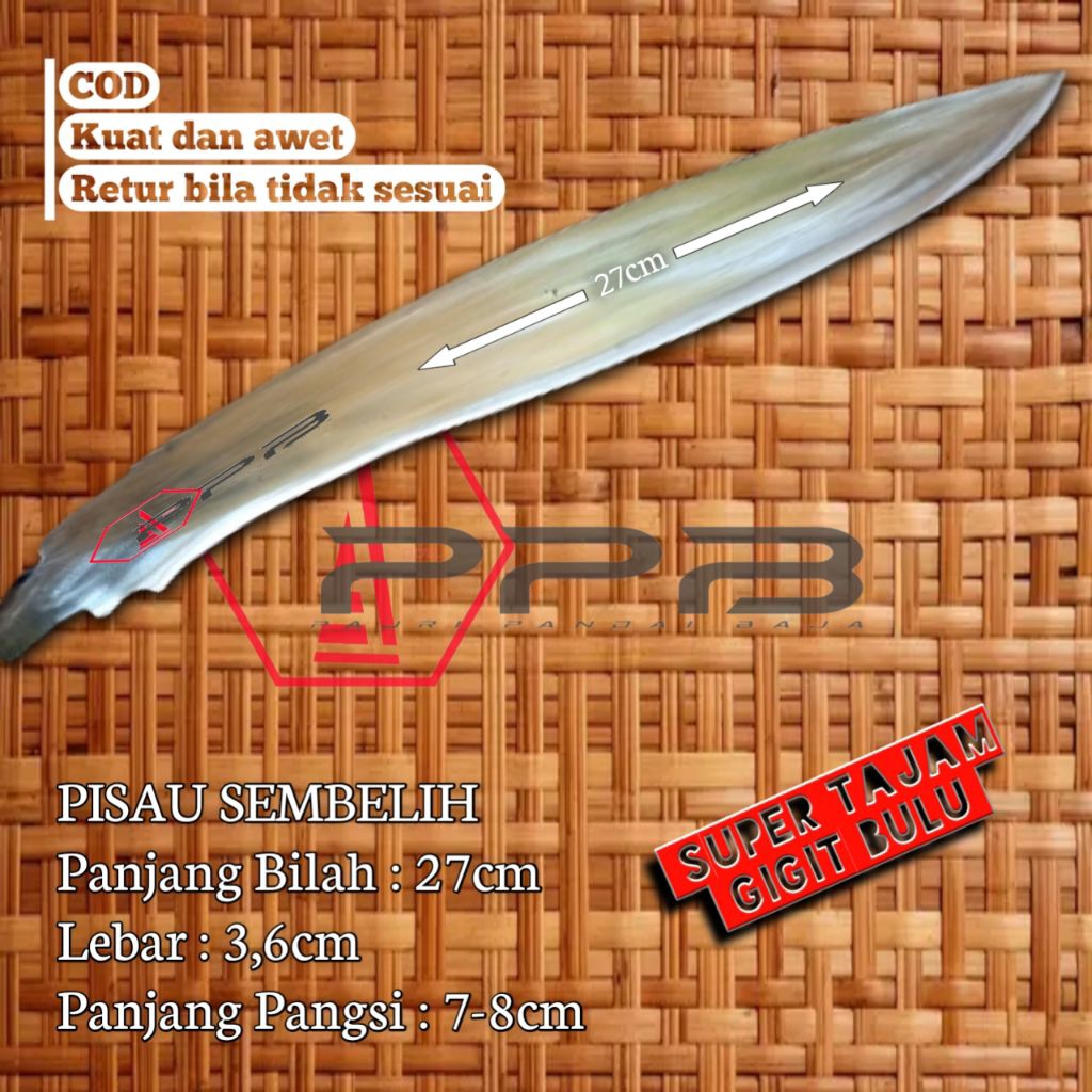 Pisau sembelih mentahan bentuk paut sintung baja Bearing murni sudah tajam