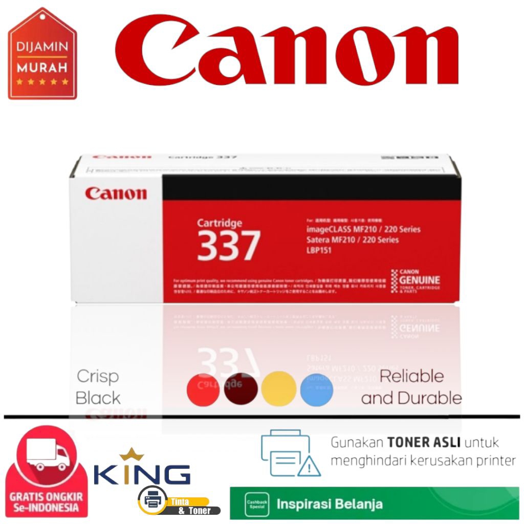 Toner Canon 337 = MF211, MF212w, MF215, MF216n, MF217w, MF222dw, MF229
