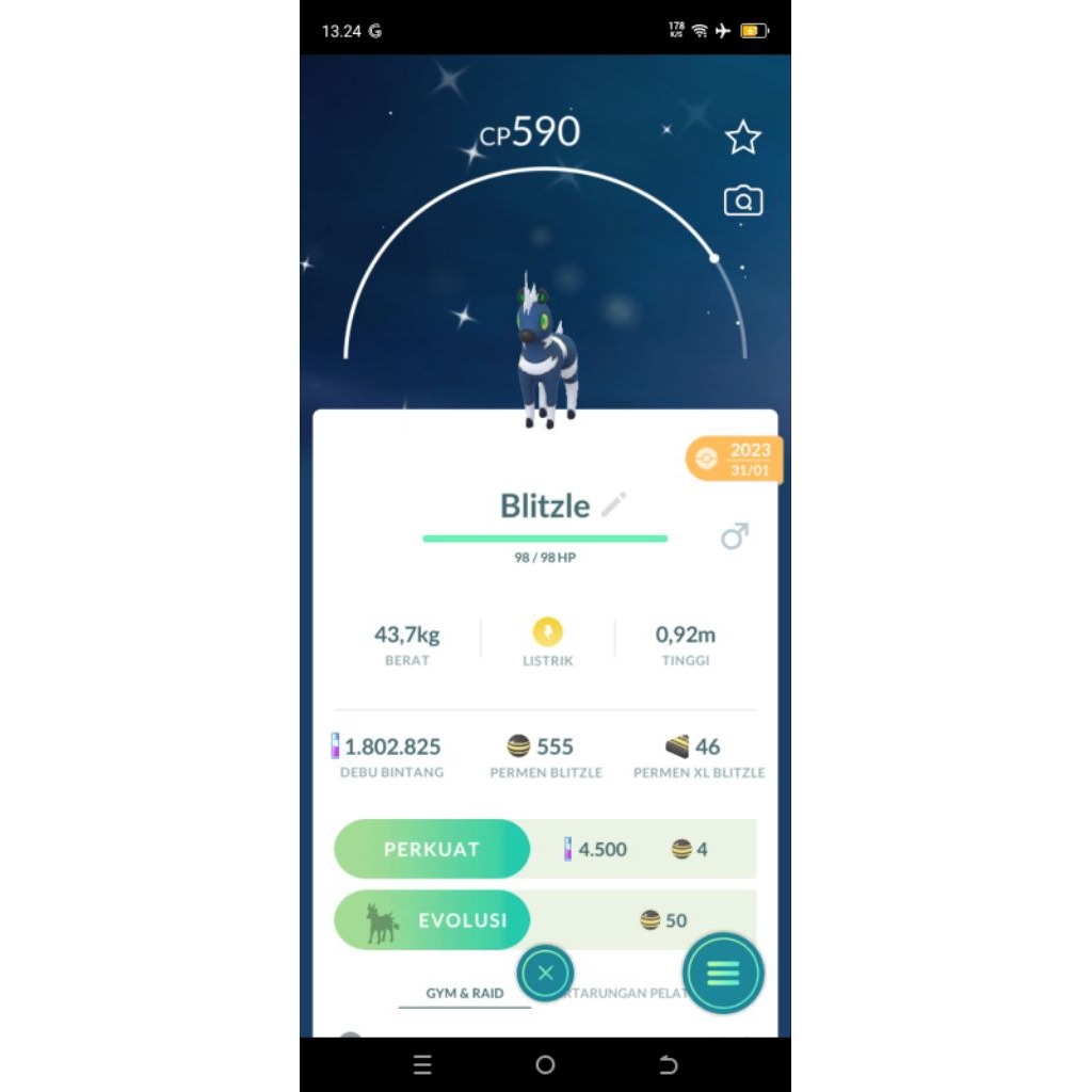 POKEMON GO - BLITZLE SHINY