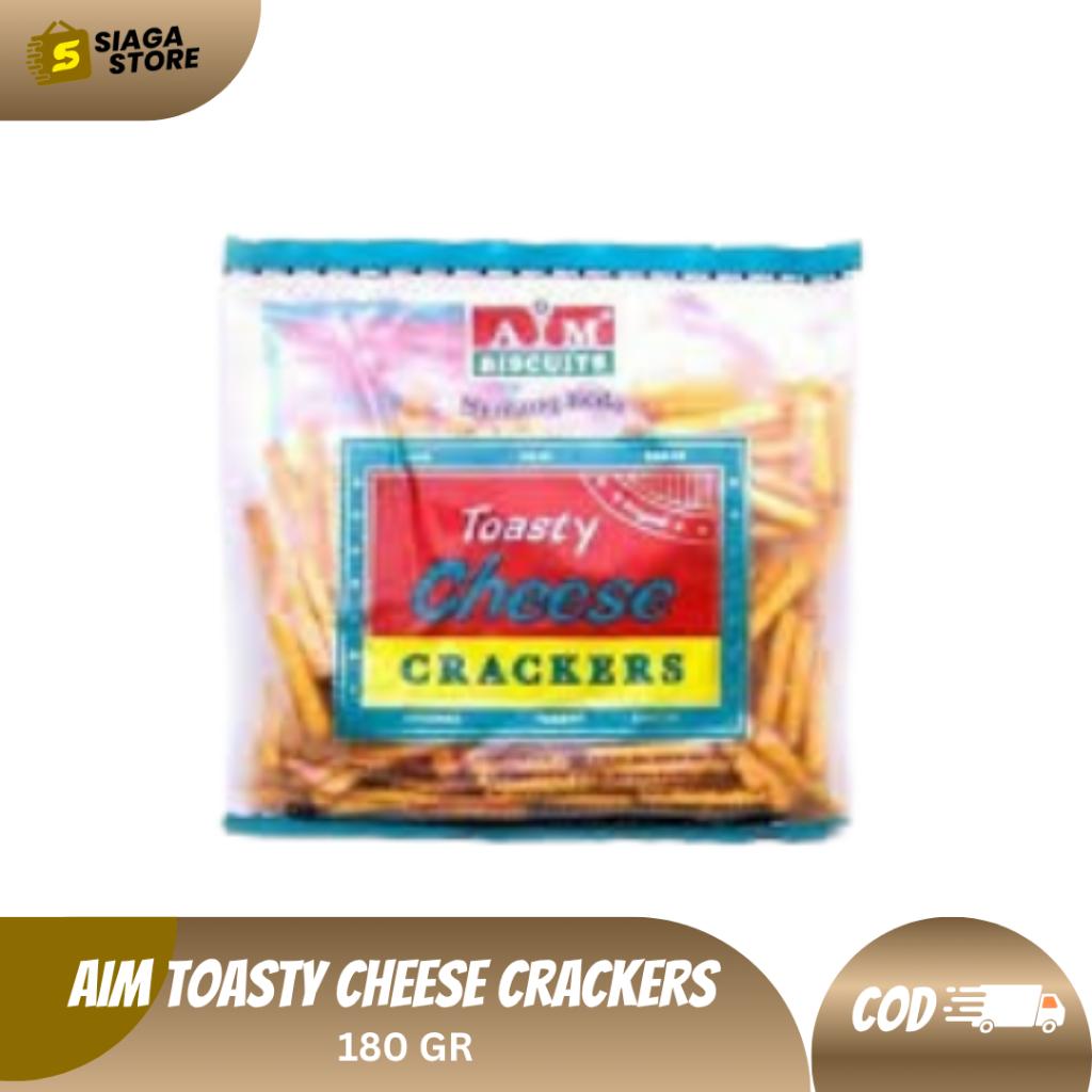 Toasty Cheese Crackers 180 GR AIM Biskuit Rasa Stik Keju [BELI BANYAK LEBIH HEMAT]
