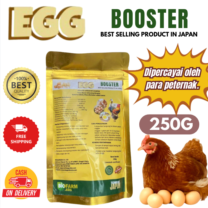 [NUTRISI AYAM PETELUR] EGG Booster 250g Vitamin B Complex - Pakan Ayam Petelur, Vitamin Ayam Petelur