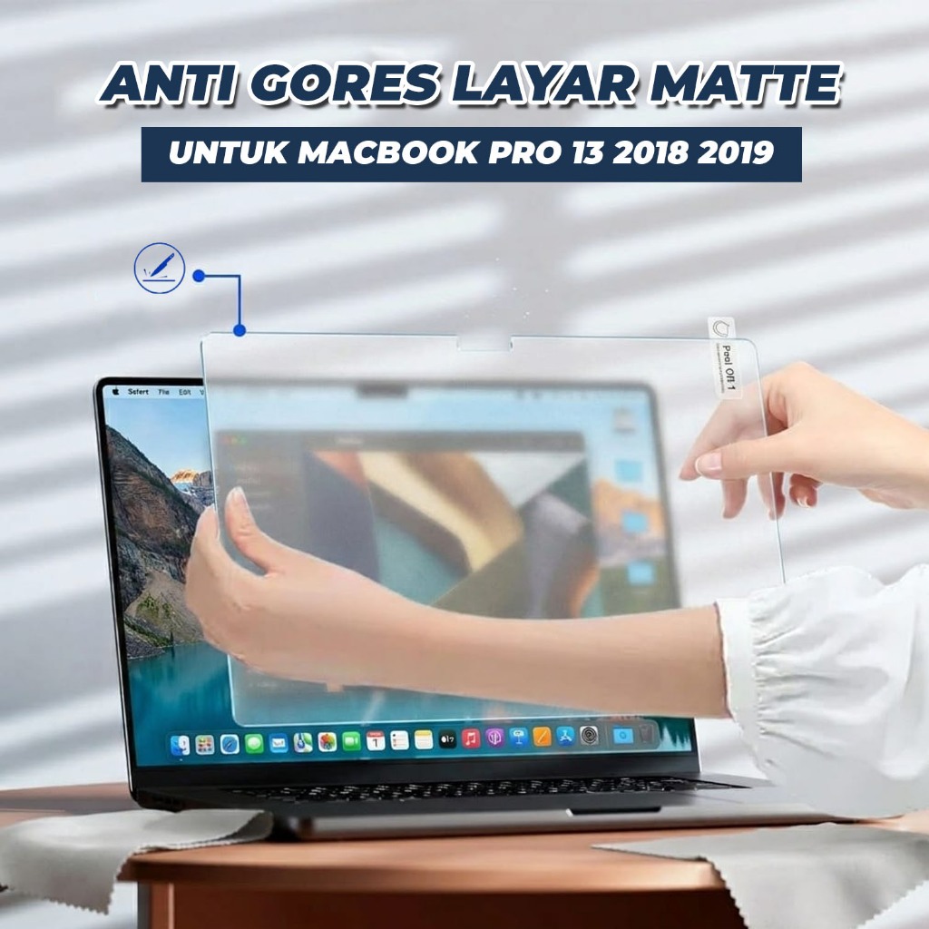 MacBook Air 13 A2159 A1932 2019 Anti Gores Matte Screen Protector Pelindung Layar Laptop Model Anti 