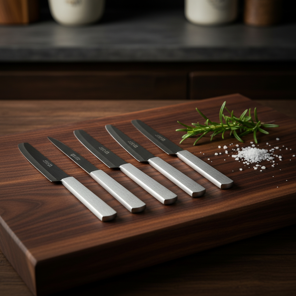 Set Pisau Dapur Stainless Steel 5 PCS 30 cm – Tajam, Kuat & Multifungsi
