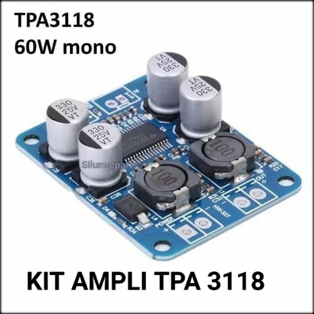 TPA3118 power Amplifier Class / 60watt mono