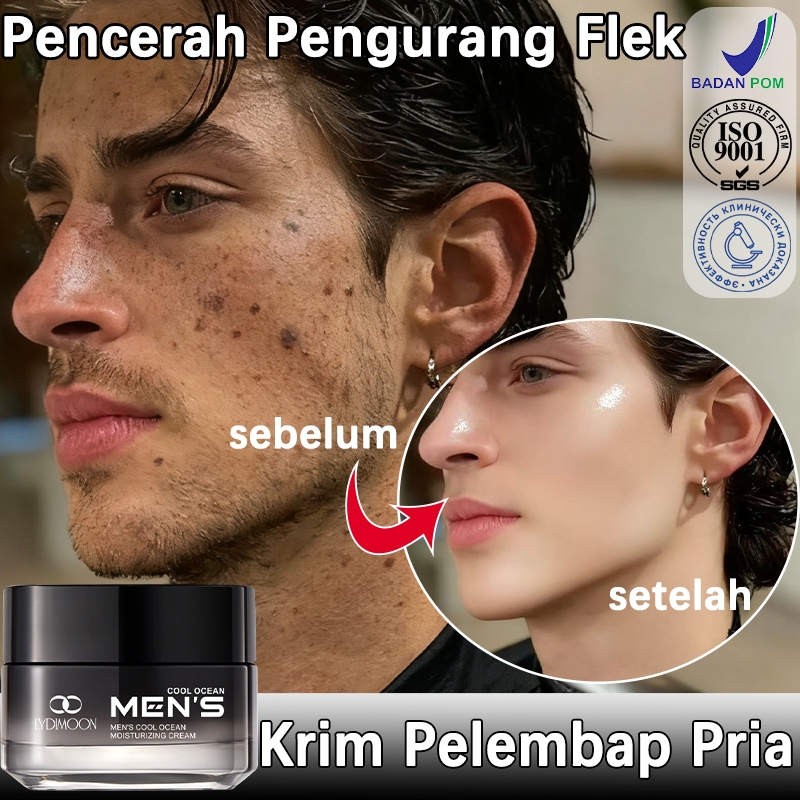 Cream Wajah Pria 50g moisturizer cream pelembab pelembab wajah flek hitam di wajah cream penghilang 