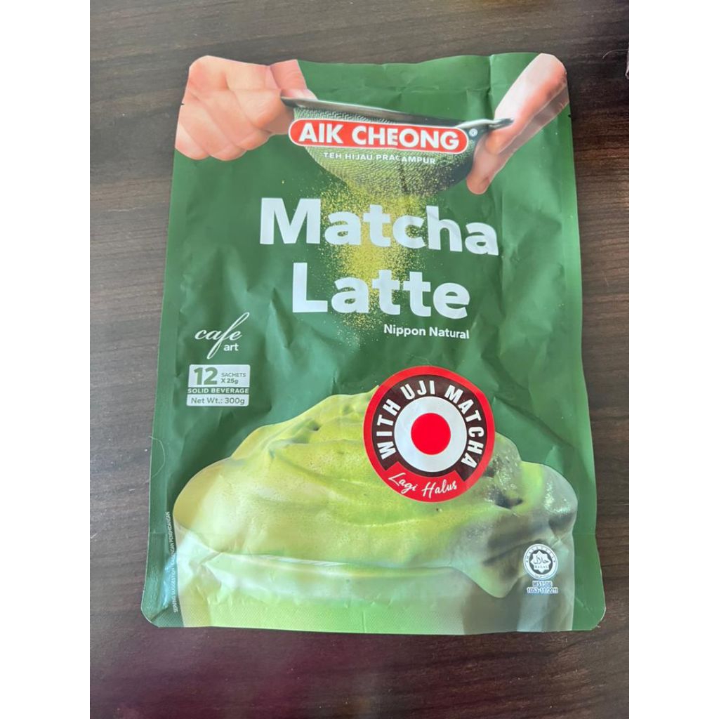 Aik cheong cafe art matcha latte Malaysia 25gx12 sachet