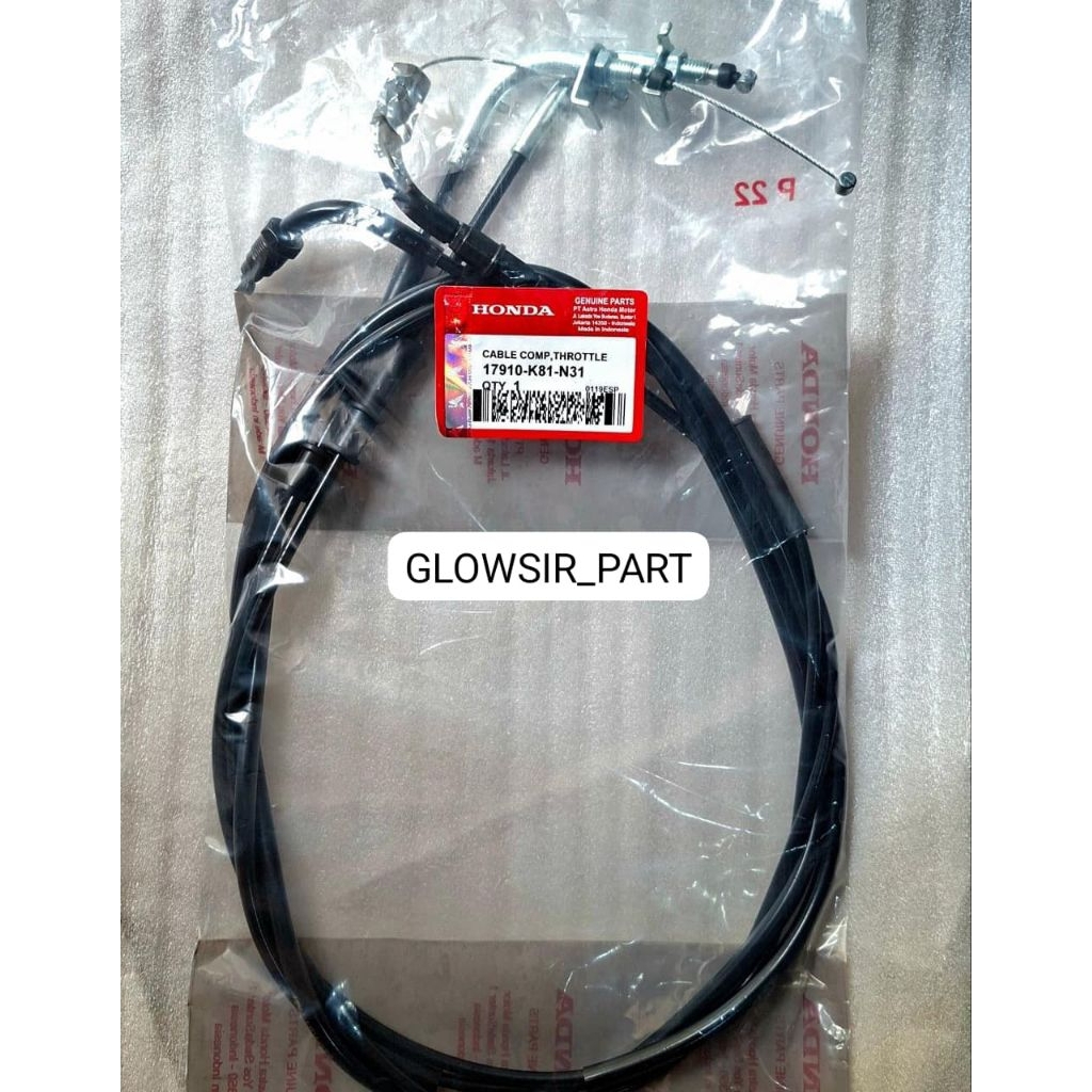 KABEL GAS ATAS BAWAH BEAT ESP/SCOOPY ESP (K81)