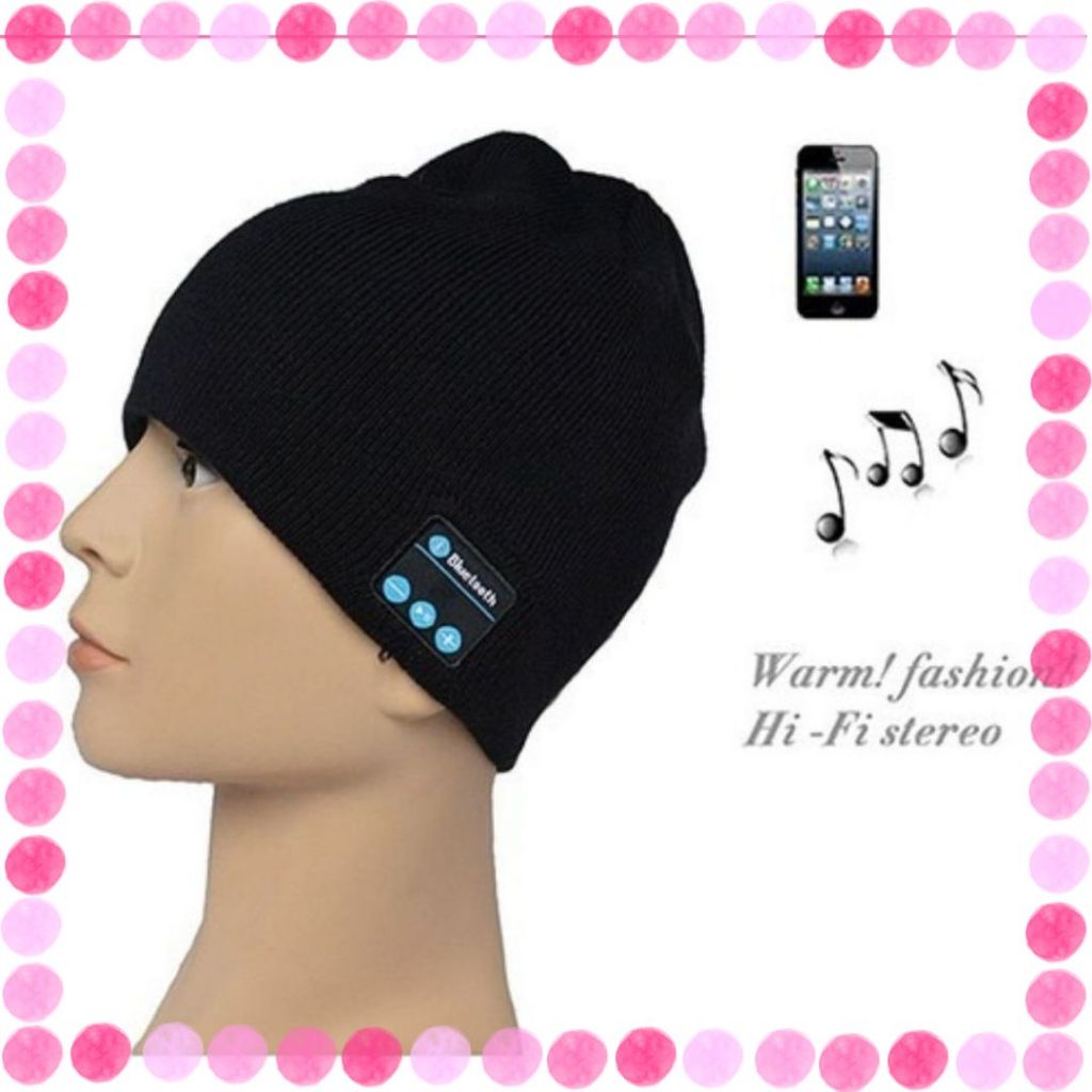 Topi Kupluk Beanie Bluetooth HandsFree Earphone Kupluk Olahraga Bluetooth Unisex
