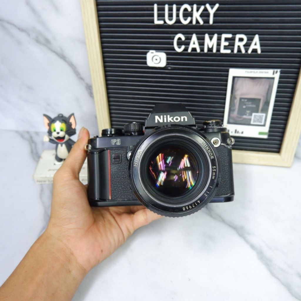 Nikon F3 +Lensa 55mm F1.2 Ai Kamera analog Siap pakai