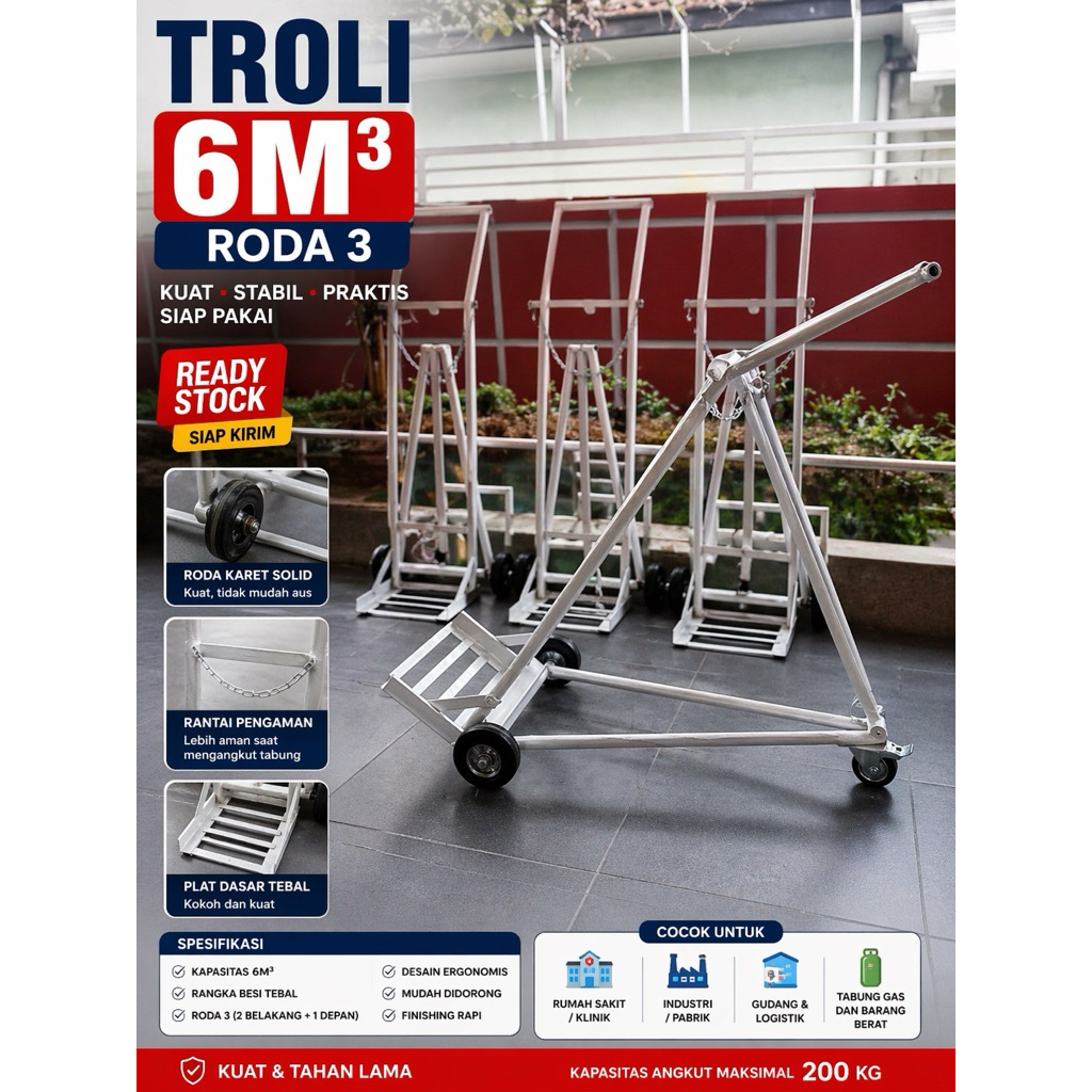 troli oksigen 6m3 lipat