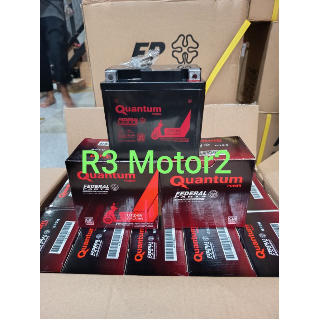 AKI FEDERAL ASTRA OTOPARTS GTZ6V MF / kering ORIGINAL Vario 125, vario 150, pcx all motor idling sto