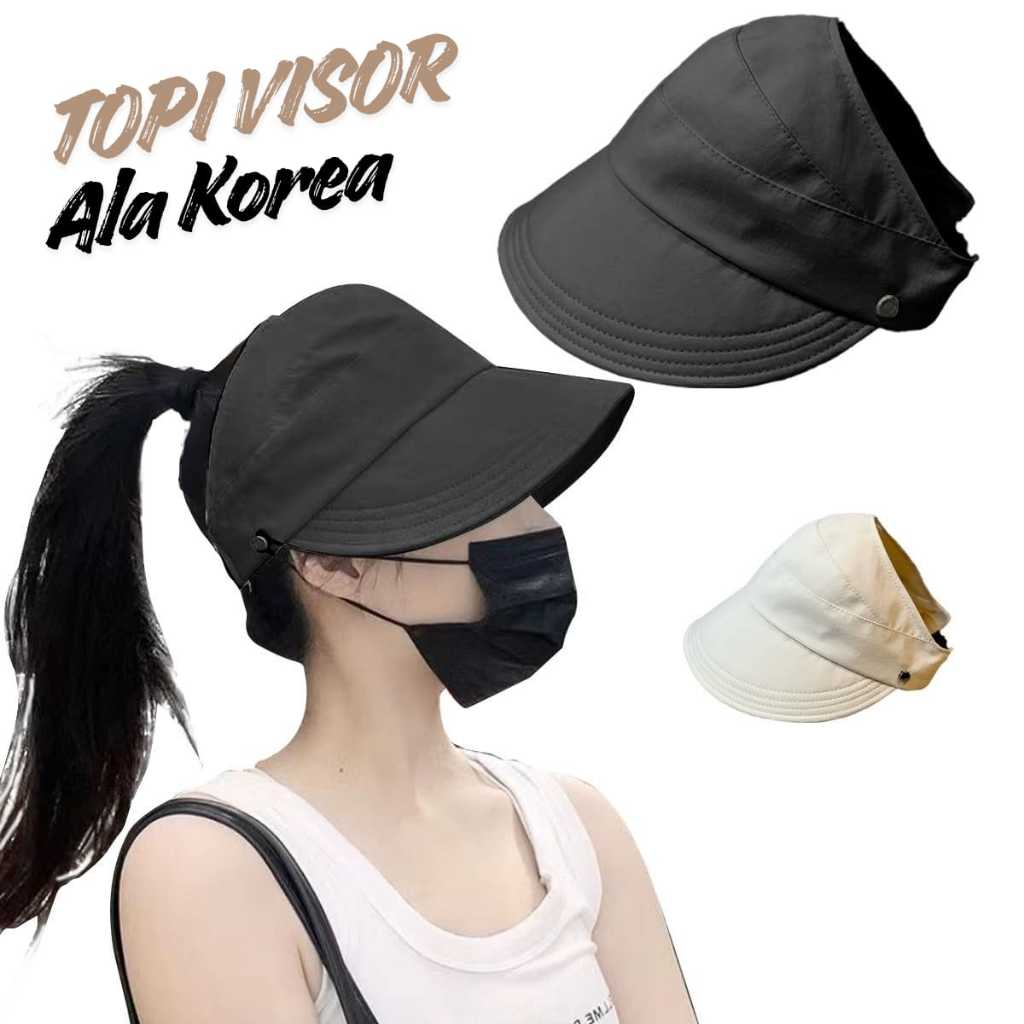 Topi Kait Masker Hijab Cepol Pantai Wanita ala korea