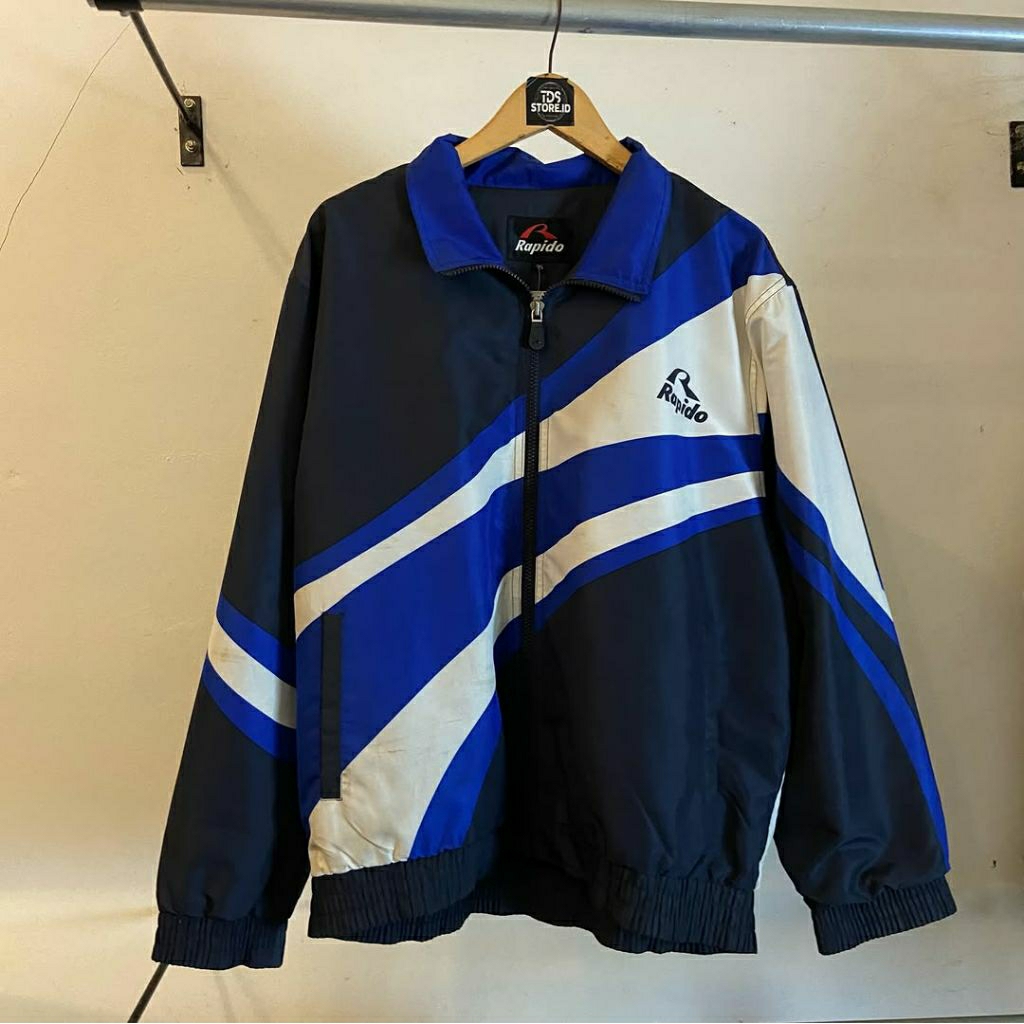 jacket windbreaker vintage colourblock rapido