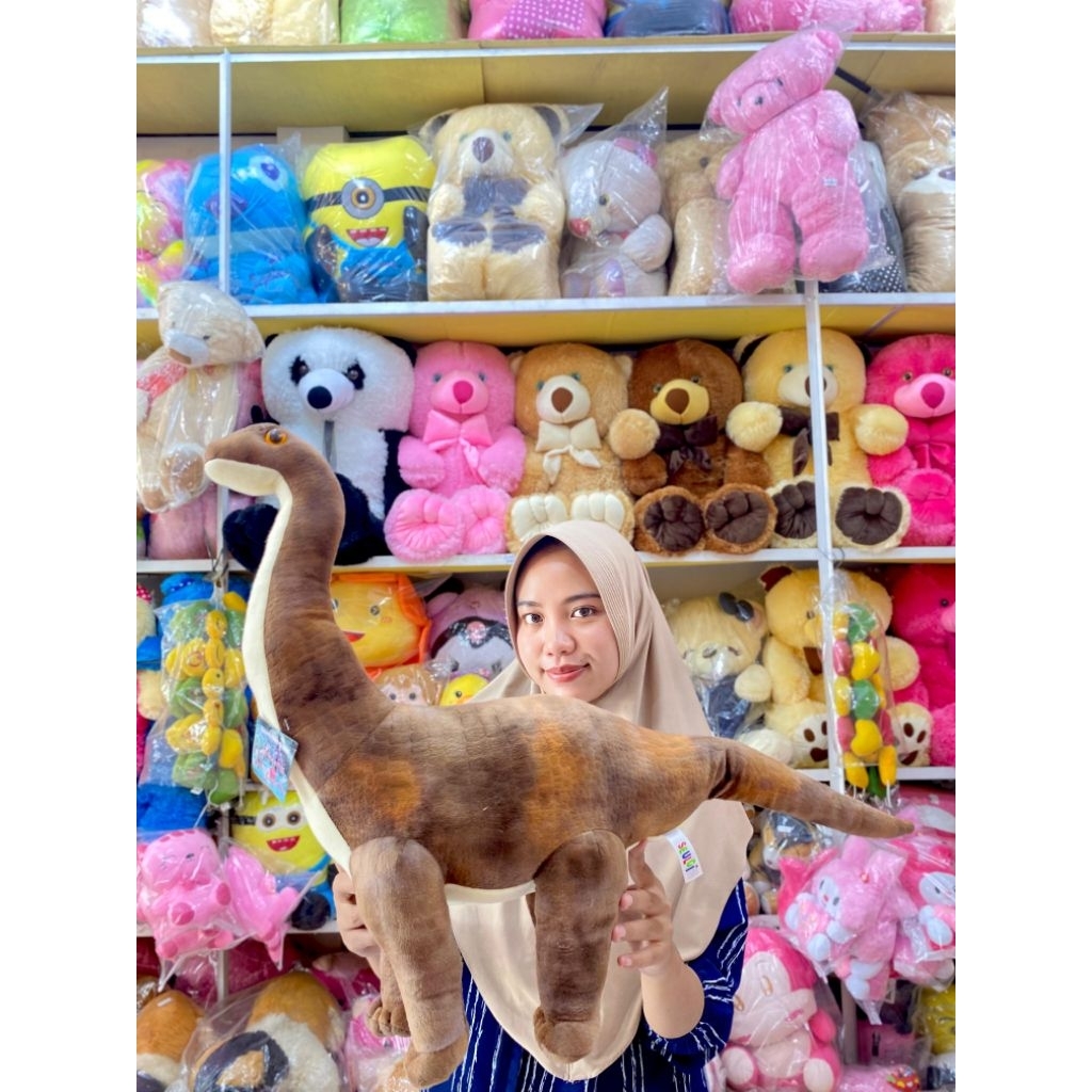 BONEKA BRONTOSAURUS DINOSAURUS JUMBO BONEKA DINOSAURUS BRONTOSAURUS DINOSAURUS LUCU DINOSAURUS IMPOR
