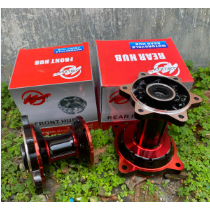 TROMOL MOTOR KLX WILWOOD SET DEPAN BELAKANG +DISC 28 HOLE MERAH