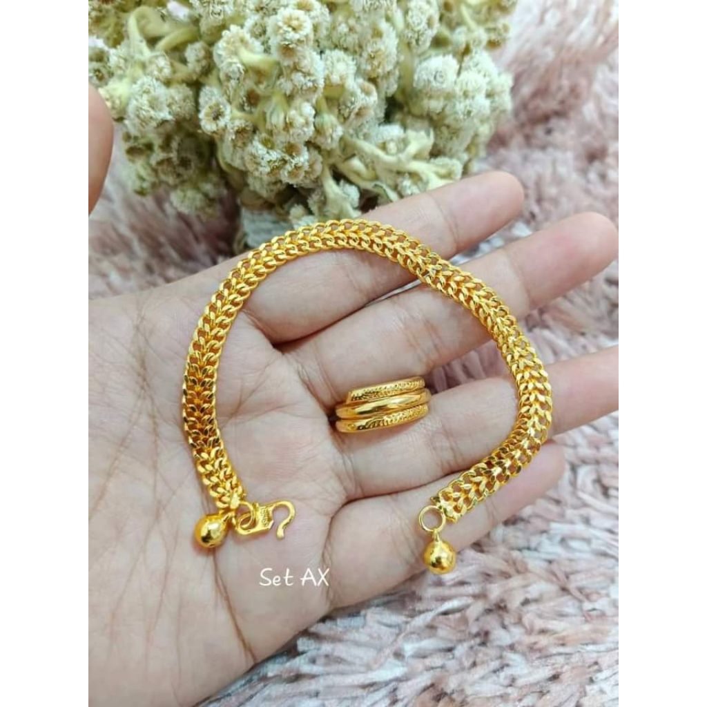 gelang lipan premium lapis emas 24 dan 22k