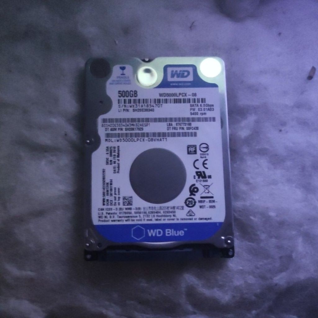 2 HDD WD bekas (copotan laptop)
