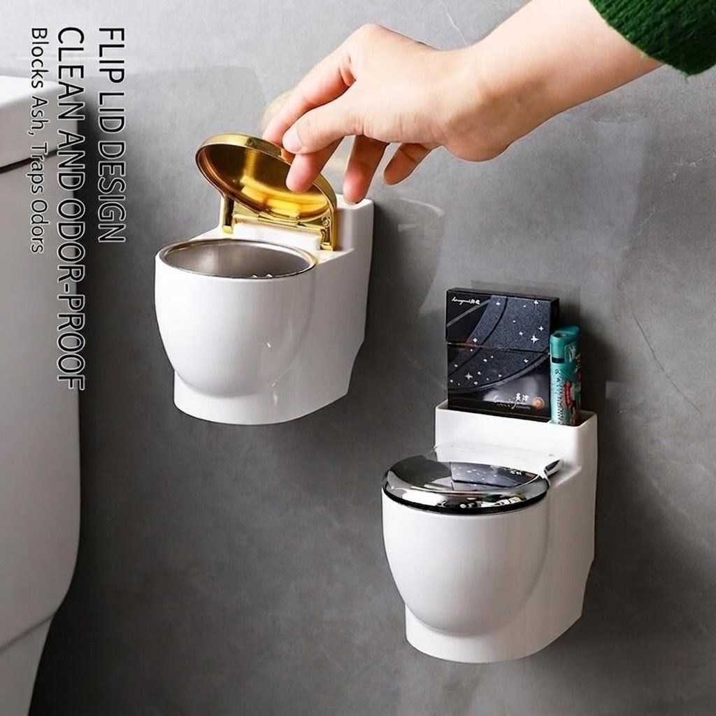 Asbak rokok unik gantung dinding toilet ashtray lucu dekorasi ornamen