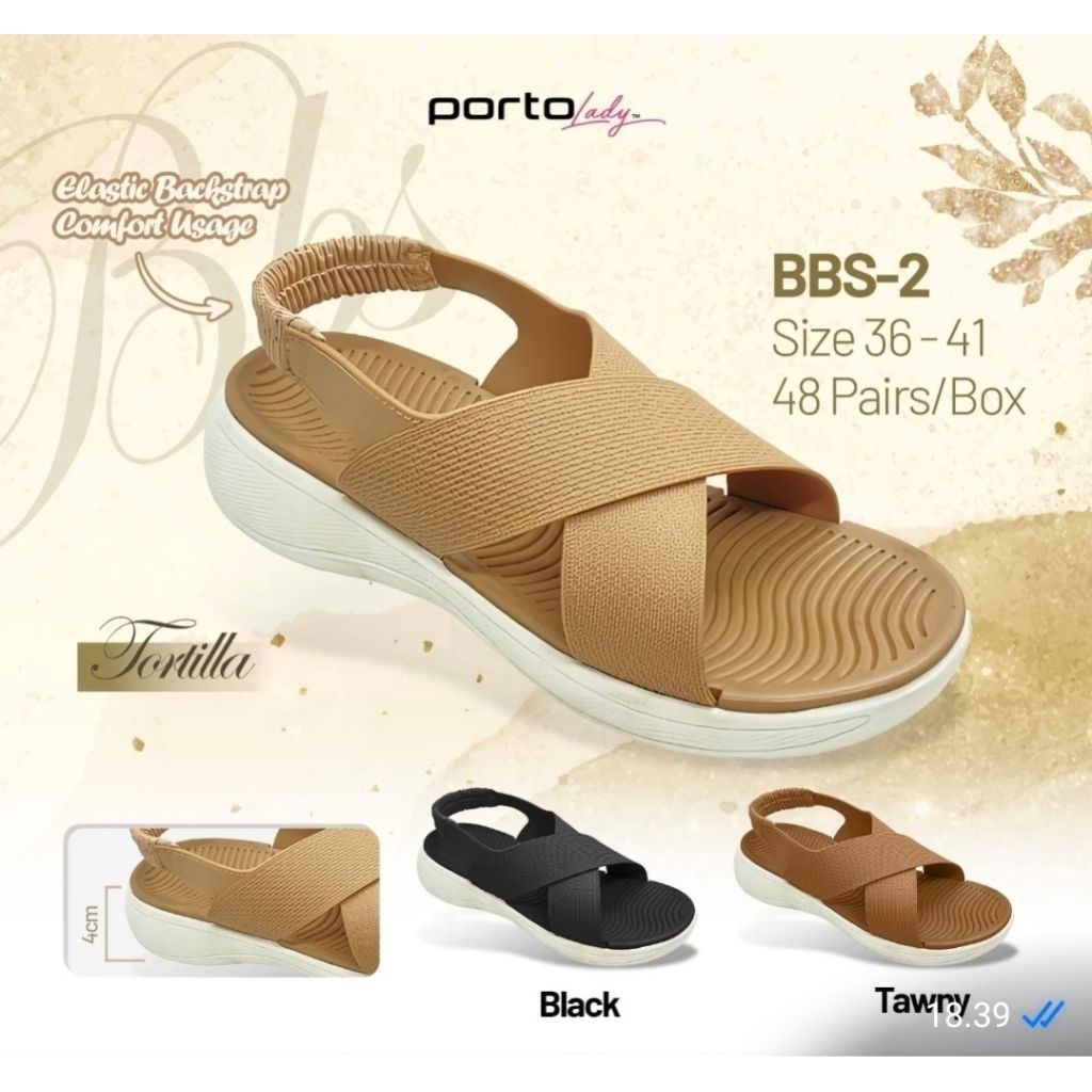 Sandal porto gunung fashion tali belakang BBS-2