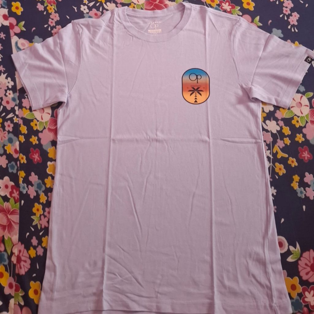 Kaos T-shirt Ocean Pacific OP Biru Langit Pria Original Bekas Preloved Second