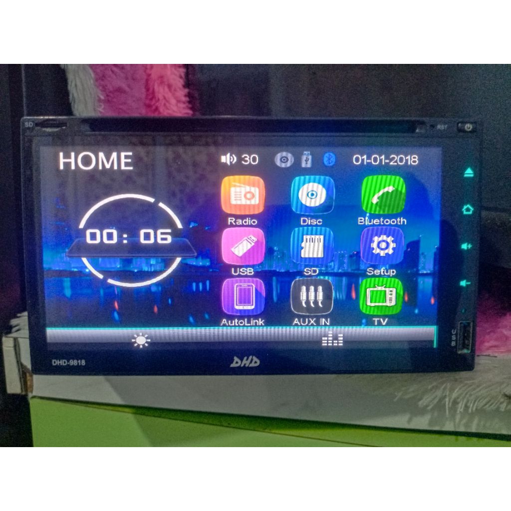 Headunit Dabeldin DHD Pullglas 7inch Dhd-9818