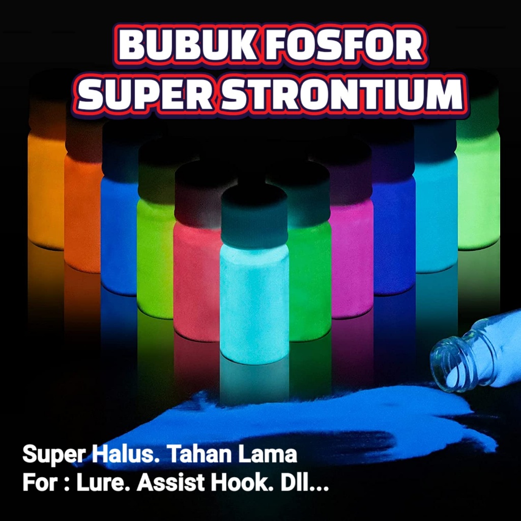 BUBUK FOSFOR 10GR SUPER STRONTIUM ALUMINATE BUBUK GID POWDER BUBUK FOSFOR ASSIST HOOK JIG LURE MINNO