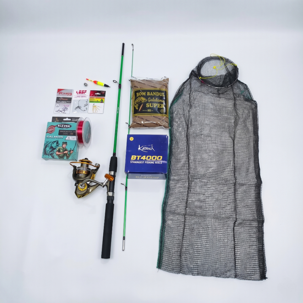 Pancing 1 Set JS2 Siap Pakai Murah Berkualitas - Set Alat Pancing Lengkap Joran Reel Senar & Bonus A