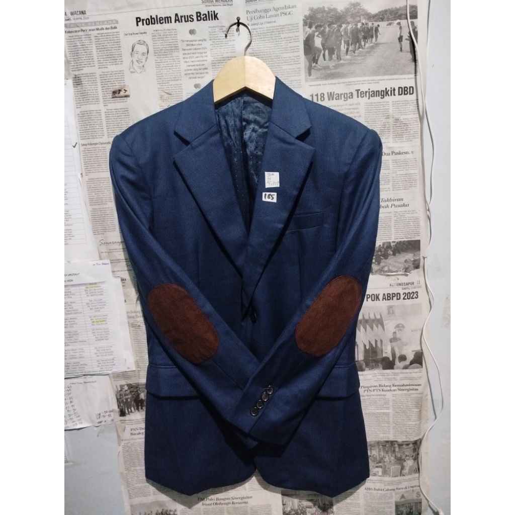 Jas Warna Biru Elbow Italy Slimfeat (S)