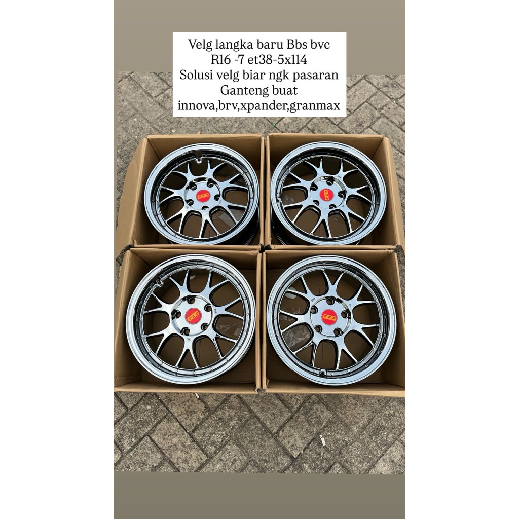 velg baru Bbs black crom R16-7-5x114