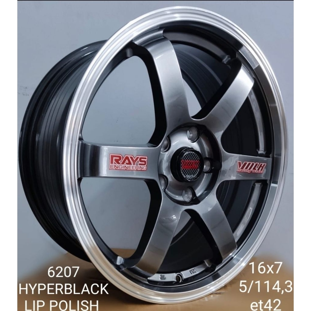 Te37 Velg Rays Ring16 buat mobil lubang 5 hara 1 set 4 pcs